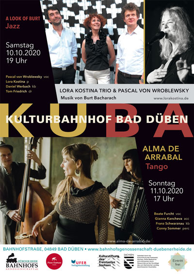 2. Festival KuBa - „Kultur im Bahnhof Bad Düben“ - 10. und 11. Oktober 2020